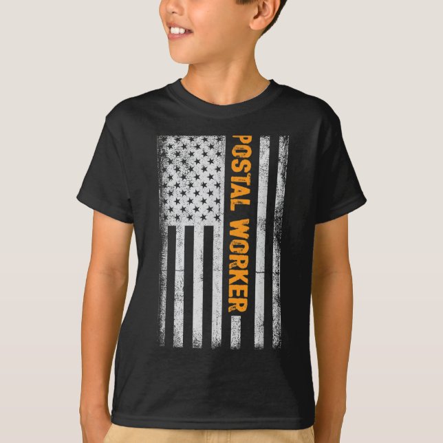 Camiseta American Flag Postal Worker Funny Quote Graphic Wo (Frente)