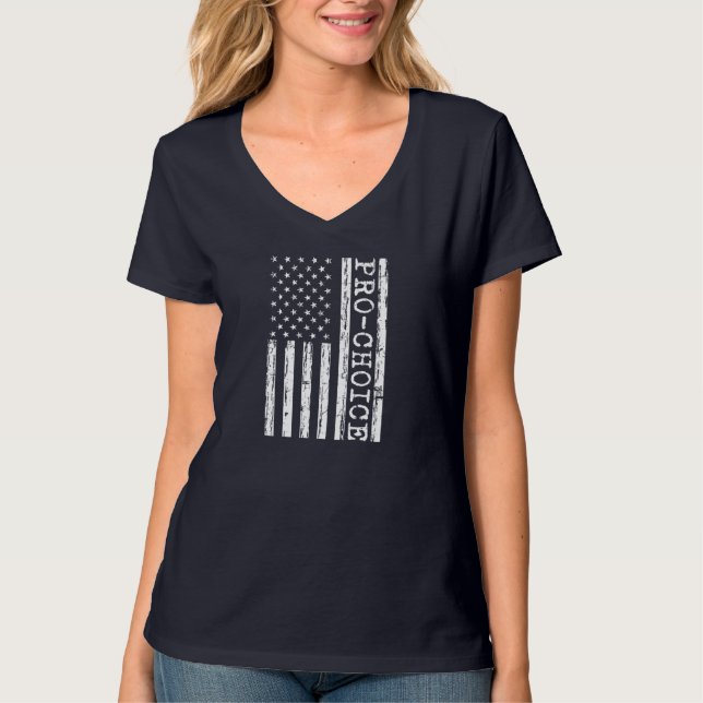 Camiseta American Flag Pro Choice Aborti Legal Seguro das M (Frente)