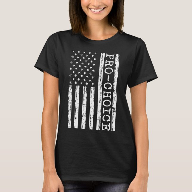 Camiseta American Flag Pro Choice Aborti Legal Seguro das M (Frente)