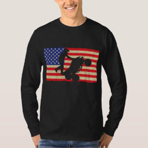 Camiseta American Flag Quad ATV Wheelie Bike Rider Legal Di