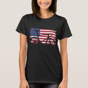 Camiseta American Flag Road Biking Cycling Roupa - Bicycl