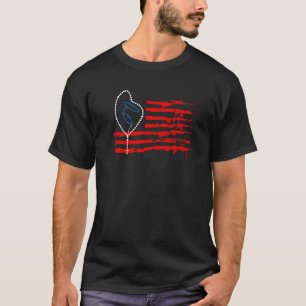 Camiseta American Flag Rosary Marian Battle Our Lady Prayer