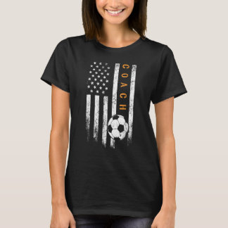 Camiseta American Flag Soccer Coach Soccer Trainer Coaching