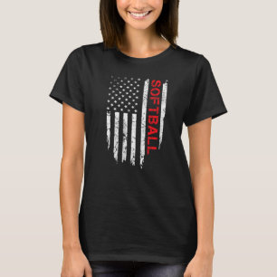 Camiseta American Flag Softball Em 4 De Julho, Meninos Patr