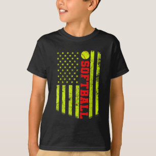 Camiseta American Flag Softball EUA