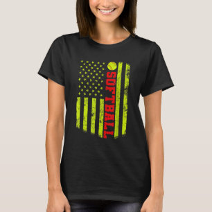 Camiseta American Flag Softball EUA