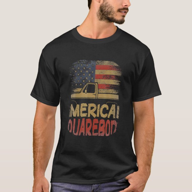 Camiseta American Flag Square Body American Squarebody Trut (Frente)
