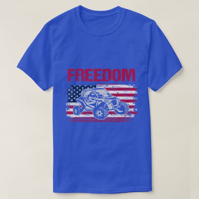 Camiseta American Flag SXS UTV Off Road Racing Outdoor (Frente do Design)
