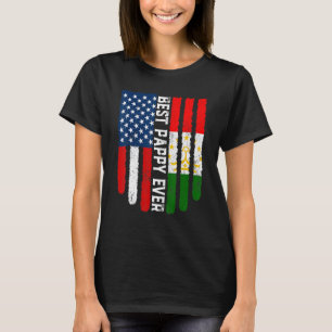Camiseta American Flag & Tajiquistão Flag Best Pappy Ever F