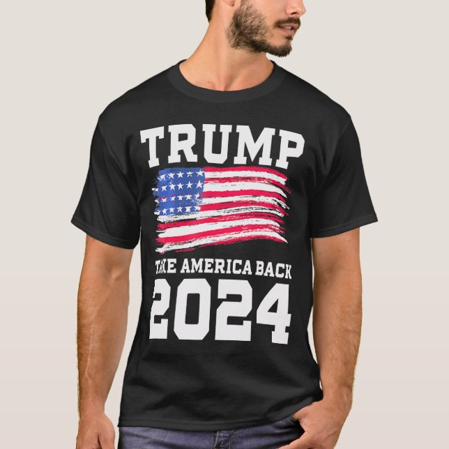 Camiseta American Flag Trump 2024 (Frente)