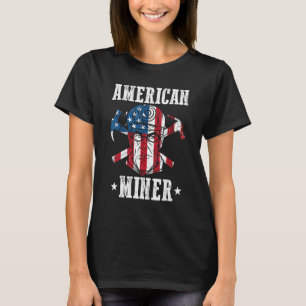 Camiseta American Flag Underground Mining American Miner Am