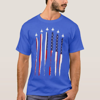 Camiseta American Flag USA Airplane Jet Fighter 4th of July