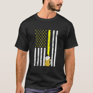 Camiseta American Flag Usa Beer Artesanato Brewery 4 De Jul