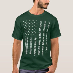 Camiseta American Flag USA Cow Padrão Animal Print Cow