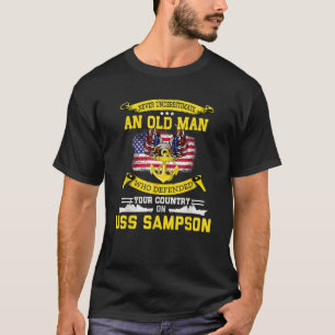 Camiseta American Flag USS Sampson DDG 102 Destroyer T Shir