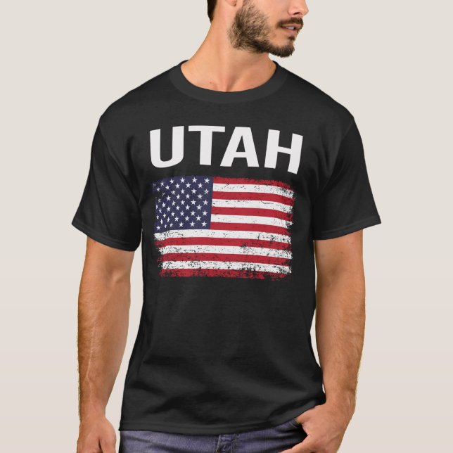 Camiseta American Flag Utah (Frente)