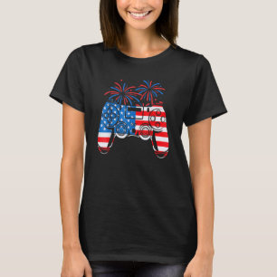 Camiseta American Flag Video Game Controller Happy 4th Of J