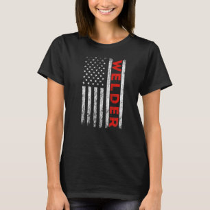 Camiseta American Flag Welder Soldadura Patriótica Quarto D