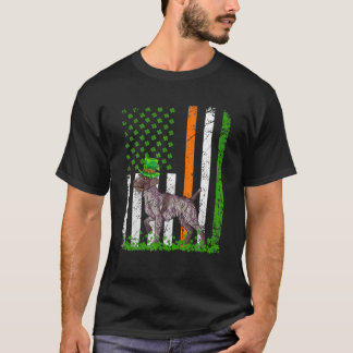 Camiseta American Flag Wirehaired Ponting Griffon Dog Love
