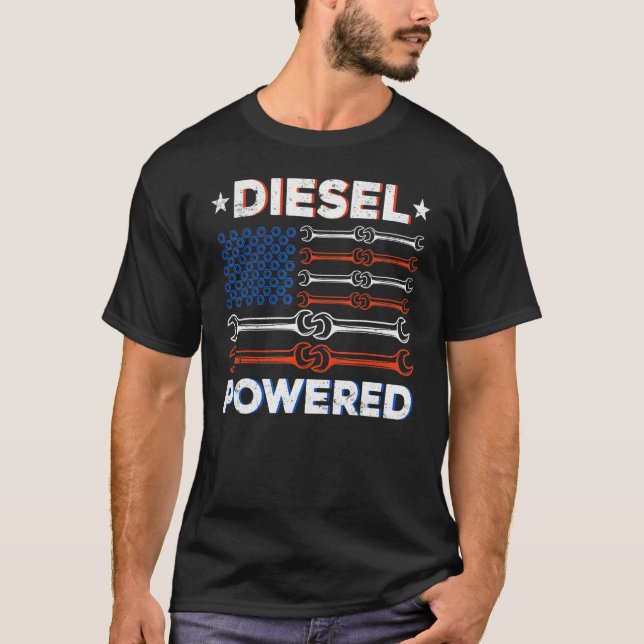 Camiseta American Flag Wrench Diesel (Frente)