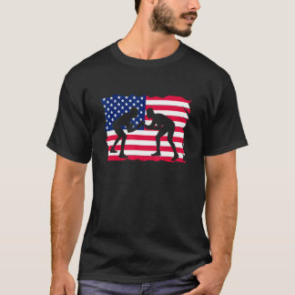 Camiseta American Flag Wrestling Wrestler Wrestling Fan