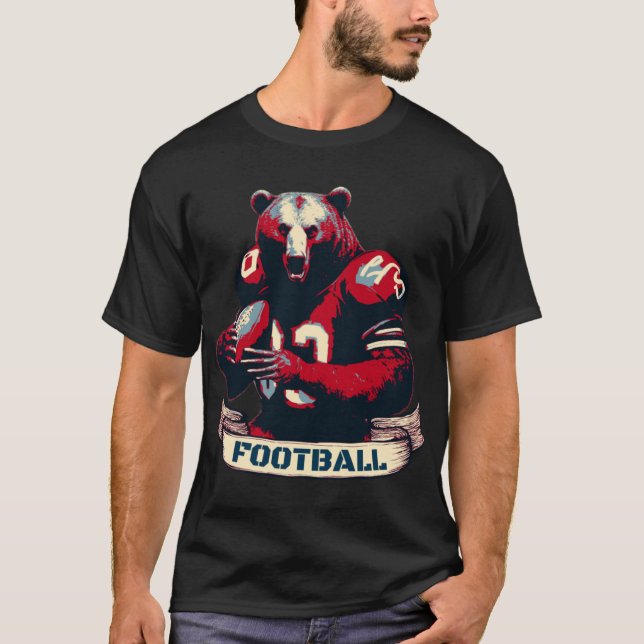 Camiseta American Football Bear Vintage   (Frente)