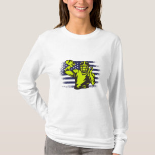 Camiseta American Football Fan Jersey Shirt USA Flag