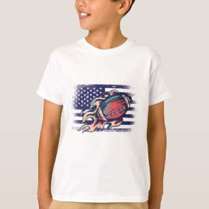 Camiseta American Football Fan Jersey Shirt USA Flag