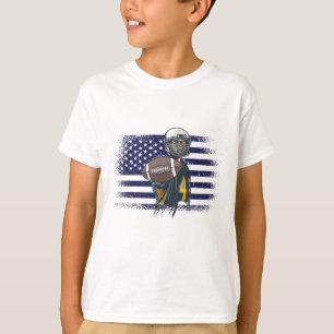 Camiseta American Football Fan Jersey Shirt USA Flag