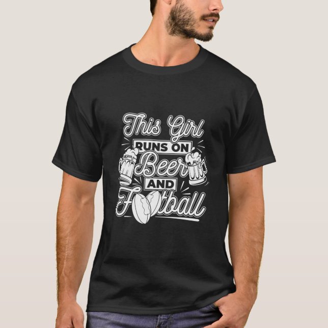 Camiseta American Football Footballer Player Football Beer (Frente)