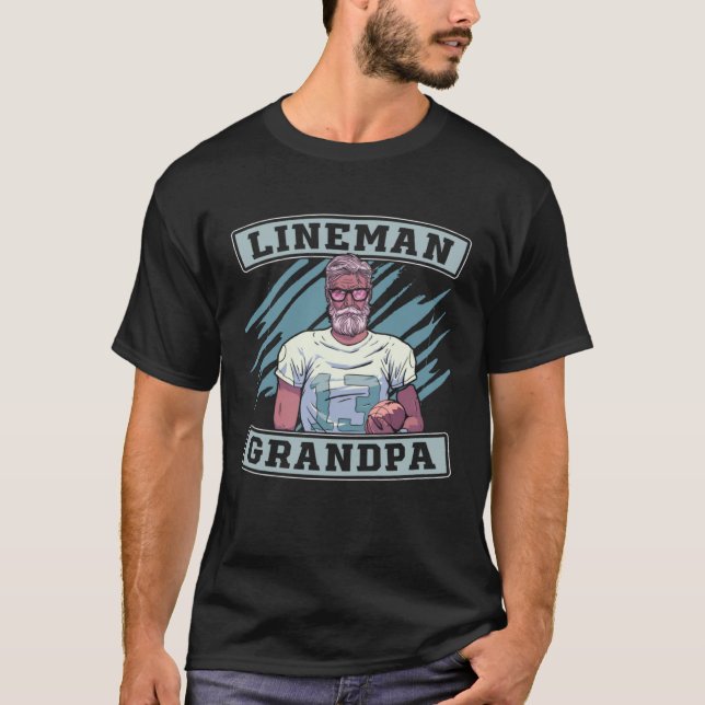 Camiseta American Football Grandfather  Footballer Football (Frente)