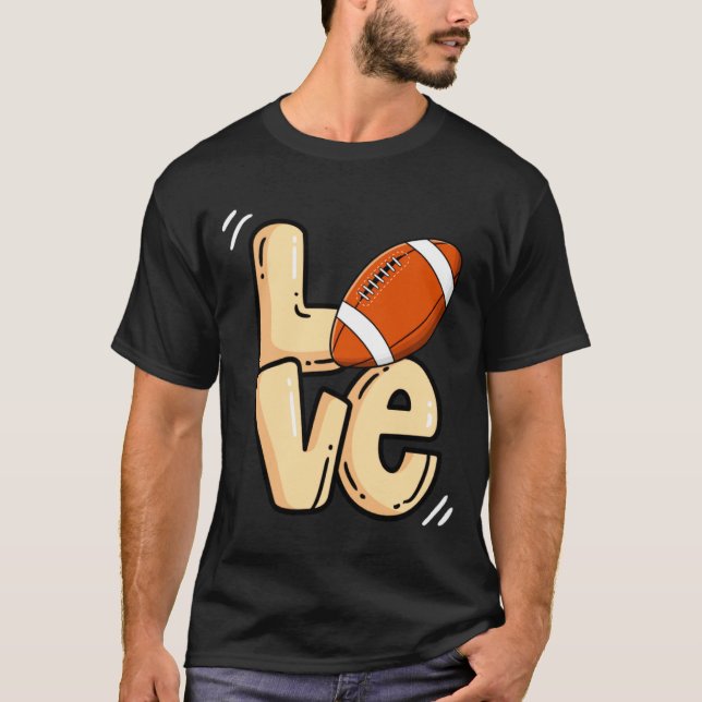 Camiseta American Football Love Valentines Rugby Srts Pl _1 (Frente)