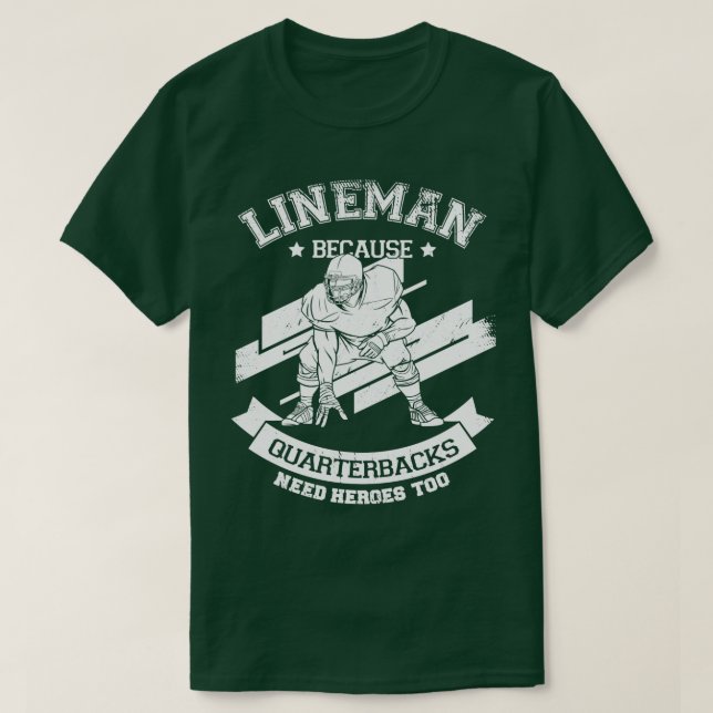 Camiseta American Football Offensive Lineman Gift (Frente do Design)
