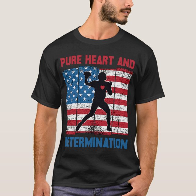 Camiseta American Football Pure Heart And Determination Ath (Frente)