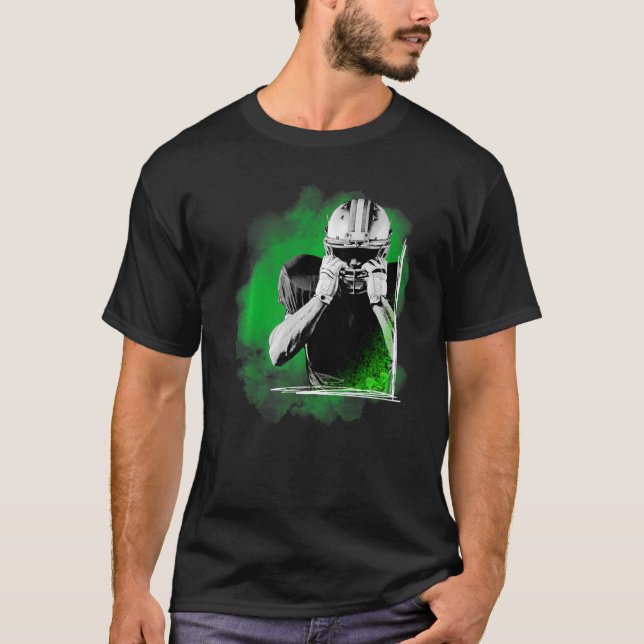 Camiseta American Football Sports Green Player  (Frente)