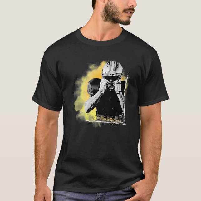 Camiseta American Football Sports Yellow Player  (Frente)