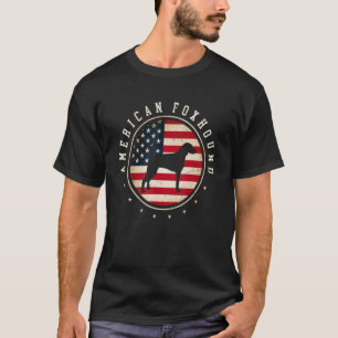 Camiseta American Foxhound Usa Flag 4 de julho Cachorro Mãe
