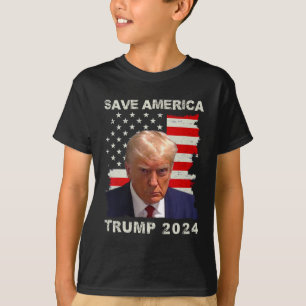 Camiseta American Free Trump Mug Shot 2024 American Flag