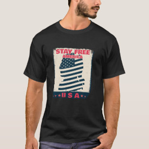 Camiseta American Freedom Glory Flag Voando na América Ind