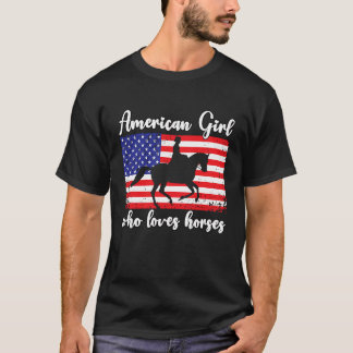 Camiseta American Girl who loves eventing horses rider  7