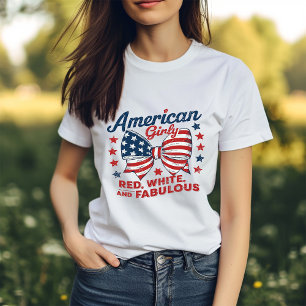 Camiseta American Girly Red White e Fabulosa T-Shirt