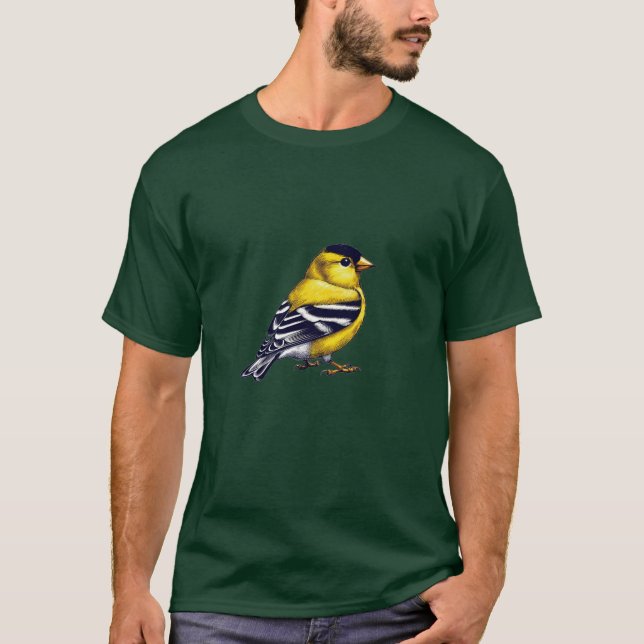 Camiseta American Goldfinch bird Basic Dark T Shirt (Frente)