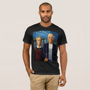Camiseta American Gothic Starry Night