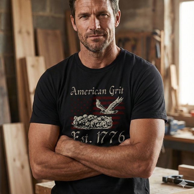 Camiseta American Grit Est 1776 Patriotic Men's T-Shirt (Criador carregado)