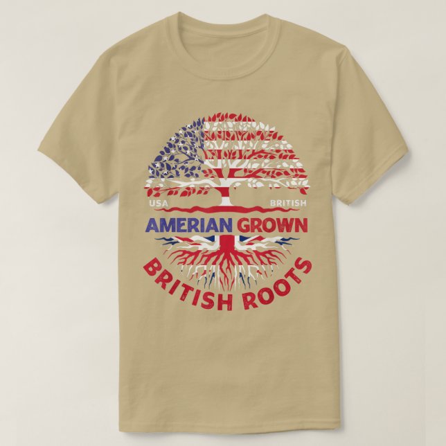 Camiseta American Groots britânicos britânicos britânicos S (Frente do Design)