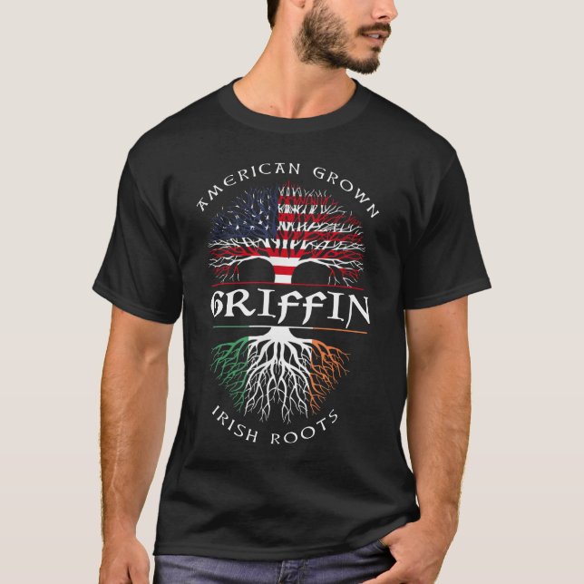 Camiseta American Groove Irish Roots GRIFFIN Irish Name (Frente)