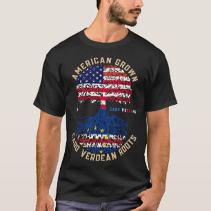 Camiseta American Grown Cabo Verdean Roota Bandeira Cabo Ve