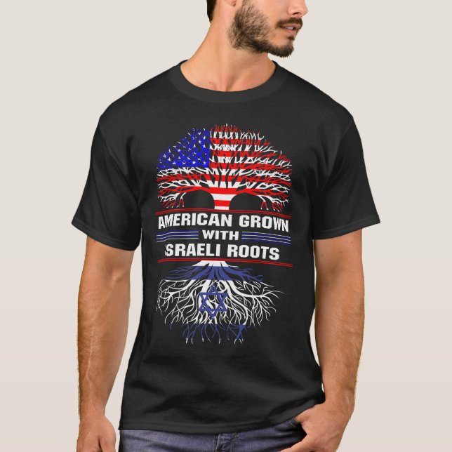 Camiseta American Grown com Raízes Israelitas (Frente)