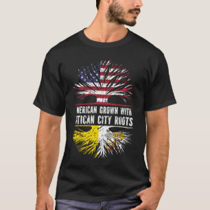 Camiseta American Grown com Vaticano City Roots USA Flag
