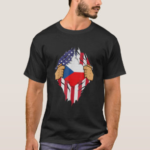 Camiseta American Grown Czech Heart Love República Tcheca F